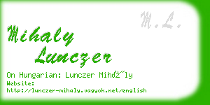 mihaly lunczer business card